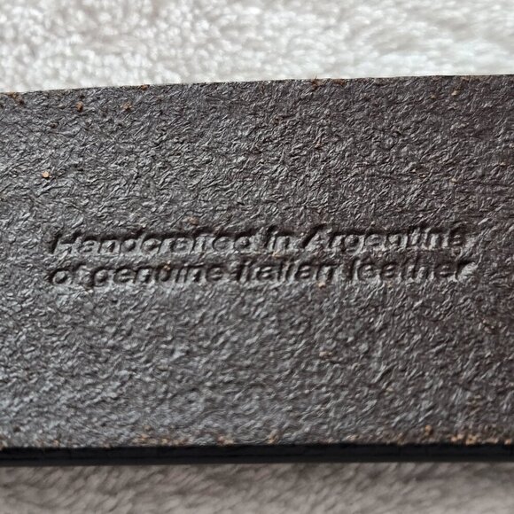 Tommy Hilfiger Men’s Brown Leather Belt Size 38 – Double Loop Buckle - Picture 5 of 7